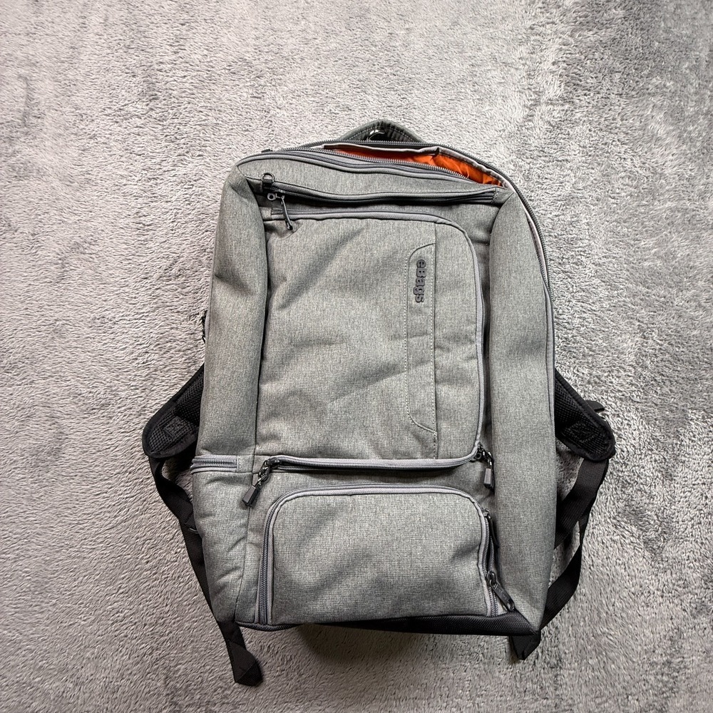 eBags Pro Slim Weekender Luggage Travel Bag Backpack Gray EB2146-20.5 EUC